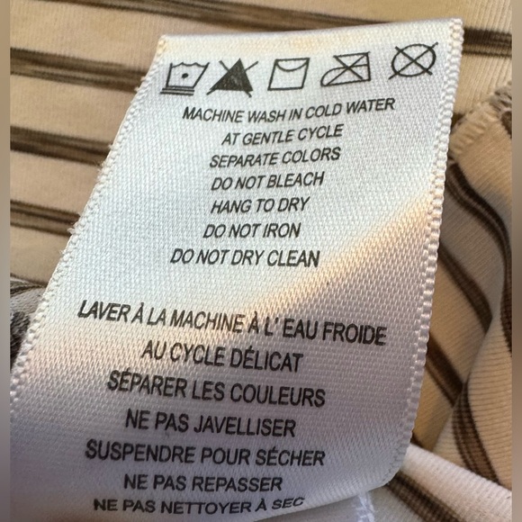 Lole Womens Gray Striped Short Sleeve Slim Fit Top- Size Medium - Picture 5 of 5